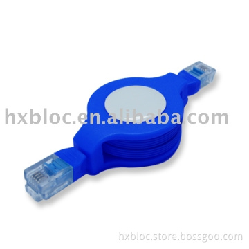 Retractable RJ12 Phone &amp; Modem cable
